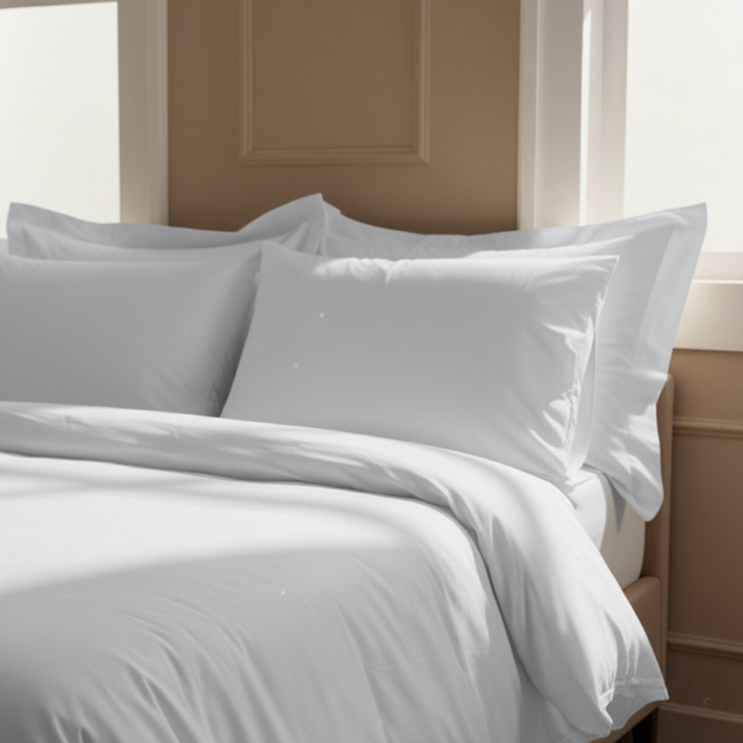 White Silky Soft Sateen Duvet Set
